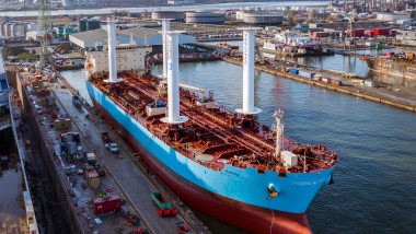 Quattro eSAIL sulla nave cisterna Maersk Trieste